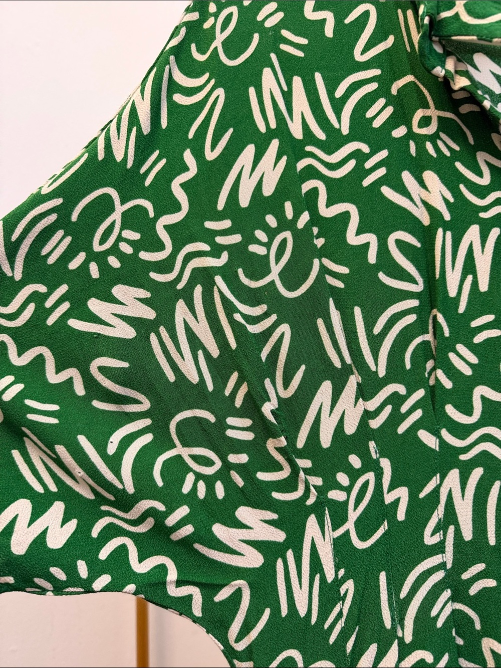 Zara Green Printed V-Neck Maxi Dress - Unbranded - Picture 9 of 16